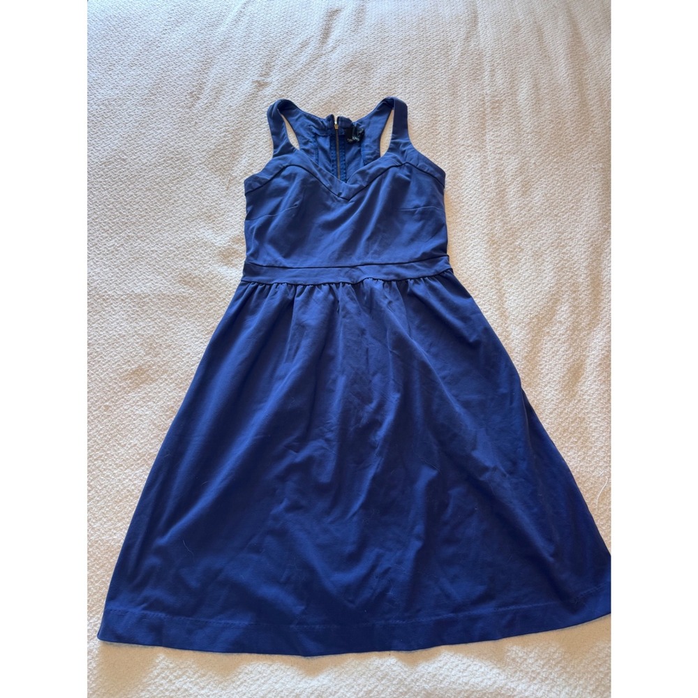 Cynthia Rowley Royal Blue Racerback Fit and Flare Dress Small V-Neck Sleeveless